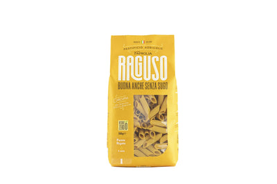 Penne rigate makaronai su ciberžole