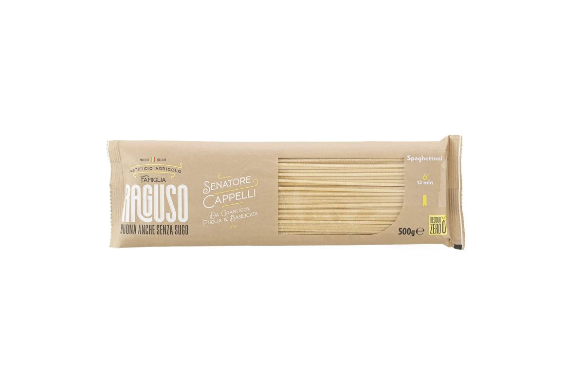 Spaghettoni makaronai iš Senatore Cappelli kietųjų kviečių