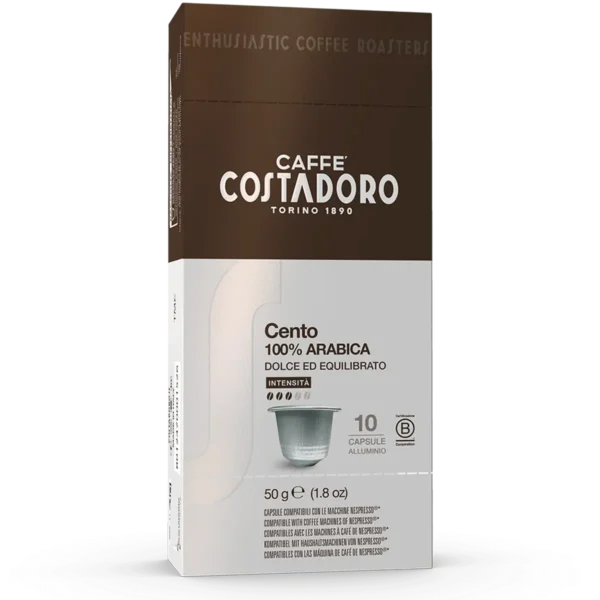 Nespresso® kavos aparatams "Costadoro Cento" kapsulės.